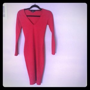 Long sleeve red dress